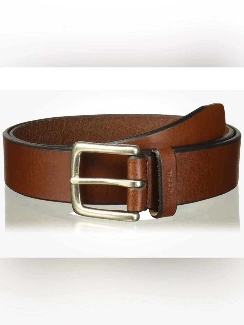 Fossil Brown Leather Belt Casual Jean Every Day Sz 40 Style Joe Black NWT Men's
